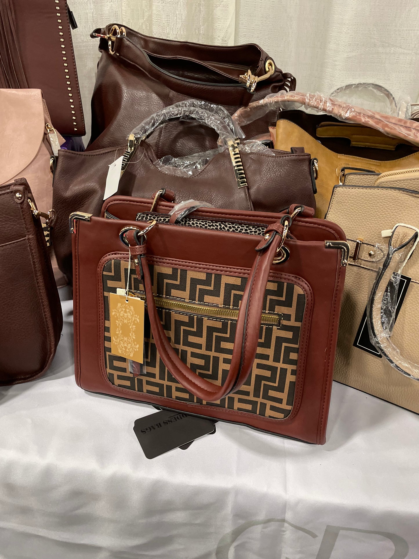 Brown with leopard strap